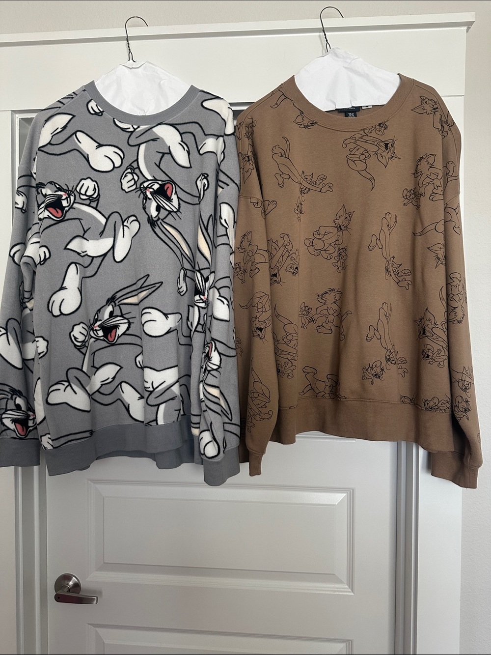 H&M Men's Cartoon Crewneck Sweaters - Gray and Brown